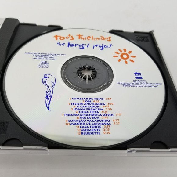 Toots Thielemans Music CD The Brasil Project 1992 Belgium Jazz Harmonica Whistle - Picture 5 of 8